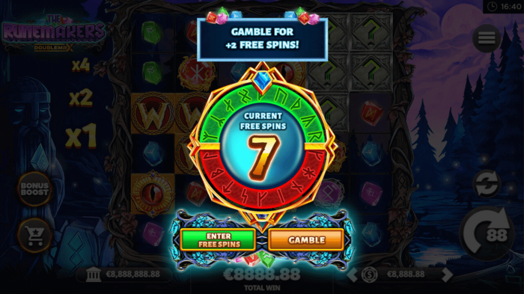 The gambling minigame in the Runemakers DoubleMax