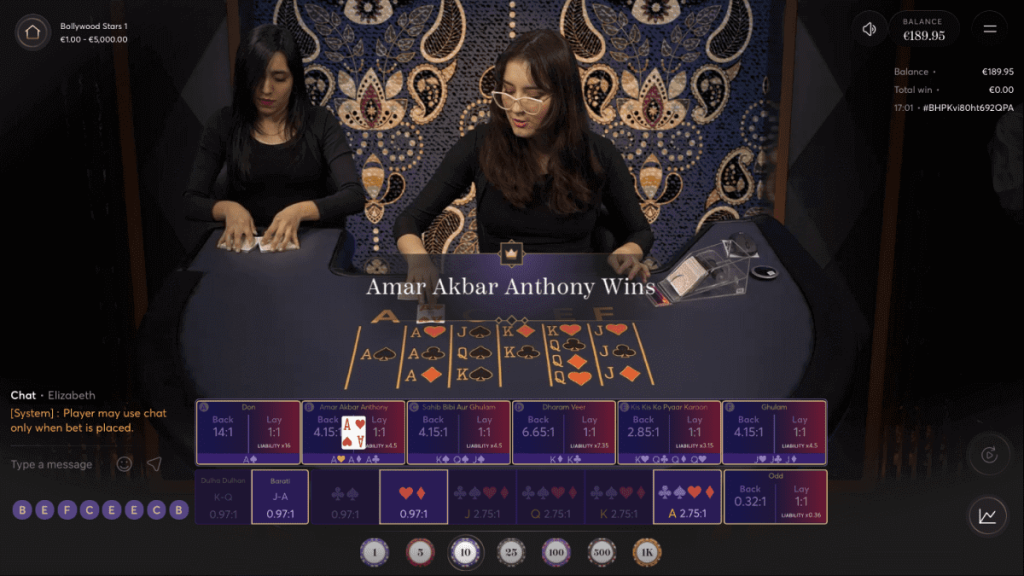 Bollywood Stars from Bombay Live in the Marathonbet Live Casino