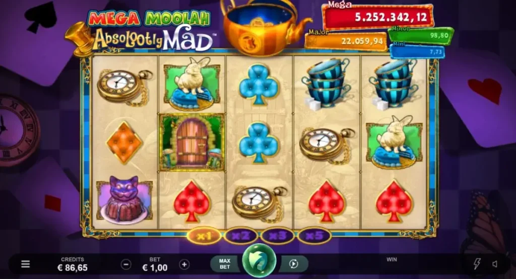 Absolootly Mad: Mega Moolah jackpot slot game