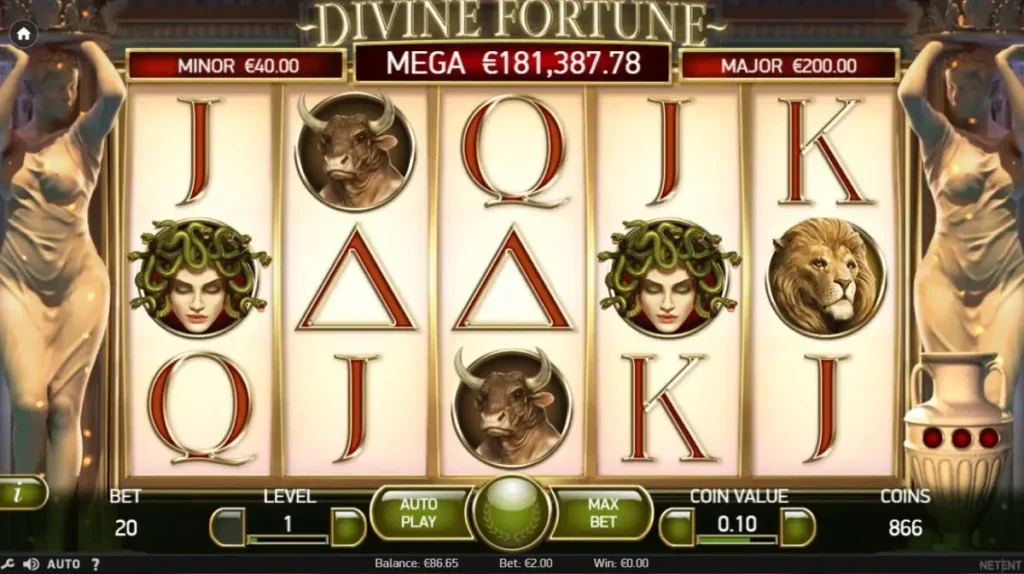 Divine Fortune jackpot slot game