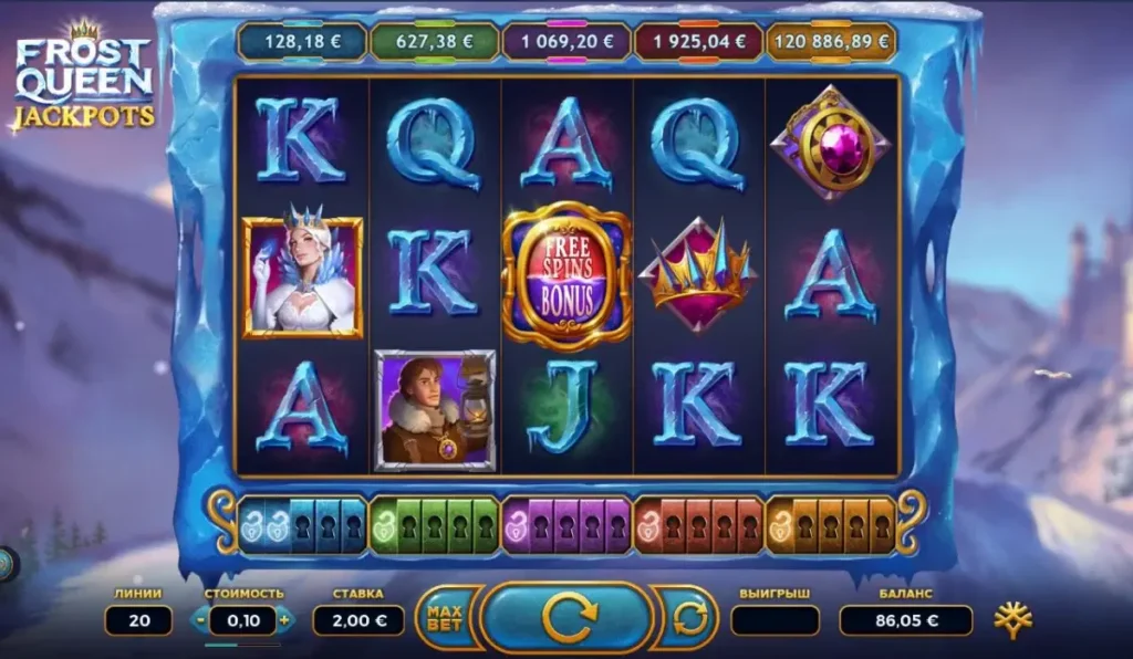 Слот-игра с джекпотом Frost Queen Jackpots